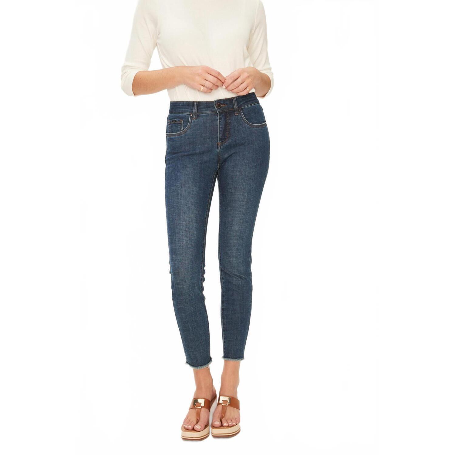 New Fdj Christina Slim Ankle Jeans In Dark Blue